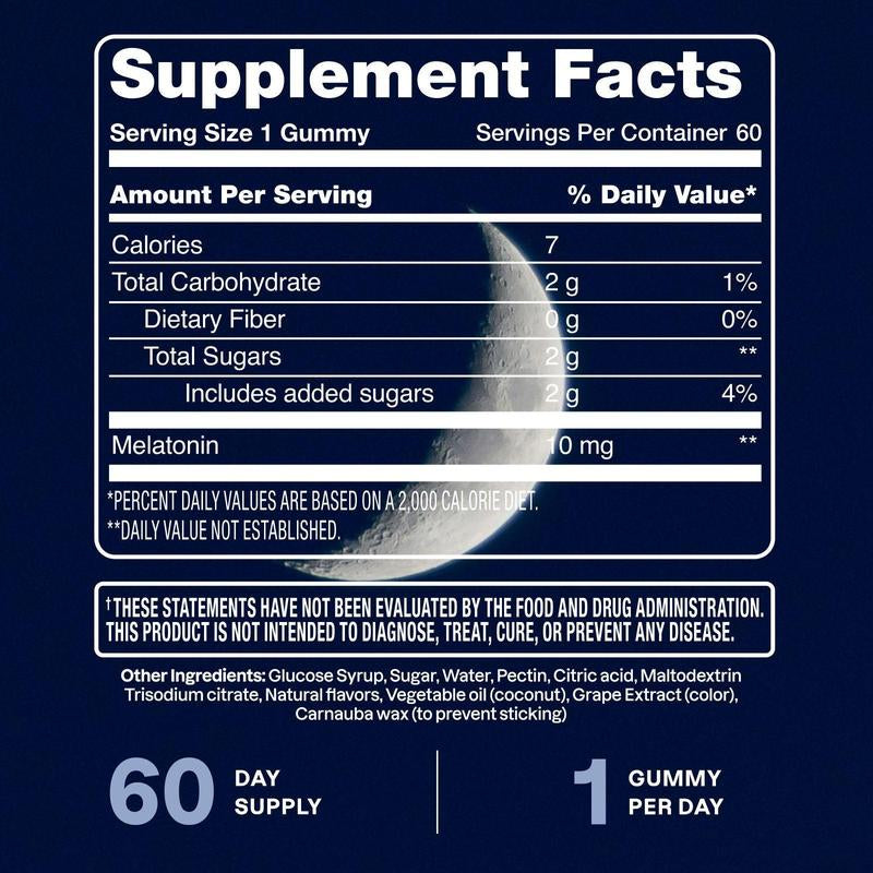 Cliganic Melatonin Gummies 10 MG - Mixed Berry Flavor Gummies for Restful Sleep Support - Third Party Tested Supplement Dietary Healthcare Fitness