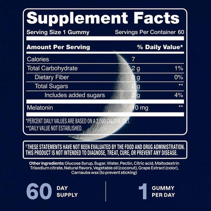 Cliganic Melatonin Gummies 10 MG - Mixed Berry Flavor Gummies for Restful Sleep Support - Third Party Tested Supplement Dietary Healthcare Fitness
